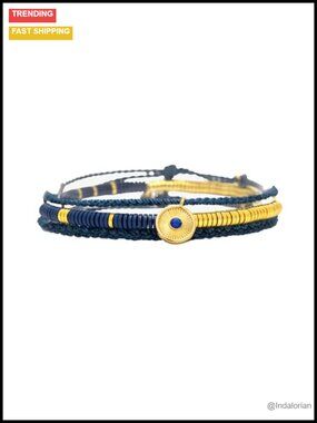 3pc Waterproof Stackable String Bracelets Adjustable Sliding Knot Handmade